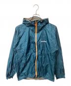 mont-bellモンベル）の古着「バーサライト ジャケット（トレッキングウェア/レインウェア)」｜ブルー×オレンジ