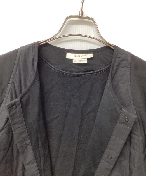 Icebreaker（アイスブレーカー）Icebreaker (アイスブレーカー) メリノ マウンテン スポーツ カーディガン ブラック サイズ:Lの古着・服飾アイテム