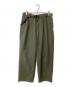 and wander（アンドワンダー）の古着「PE melange twill wide pants」｜オリーブ