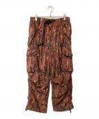 and wanderアンドワンダー）の古着「printed ripstop cargo pants」｜レッド