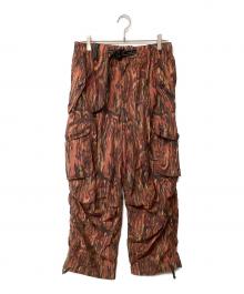 and wander（アンドワンダー）の古着「printed ripstop cargo pants」｜レッド