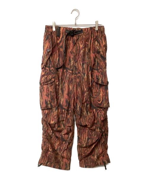 and wander（アンドワンダー）and wander (アンドワンダー) printed ripstop cargo pants レッド サイズ:Lの古着・服飾アイテム