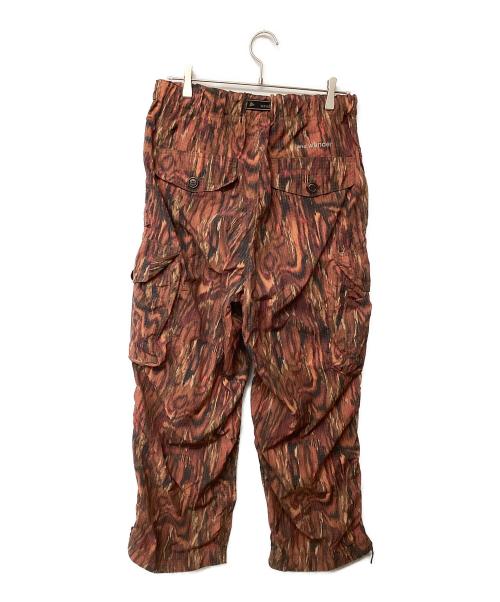 and wander（アンドワンダー）and wander (アンドワンダー) printed ripstop cargo pants レッド サイズ:Lの古着・服飾アイテム