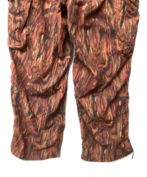 and wander（アンドワンダー）and wander (アンドワンダー) printed ripstop cargo pants レッド サイズ:Lの古着・服飾アイテム