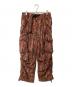 and wander（アンドワンダー）の古着「printed ripstop cargo pants」｜レッド