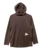 and wanderアンドワンダー）の古着「dry jersey LS hoodie」｜ブラウン