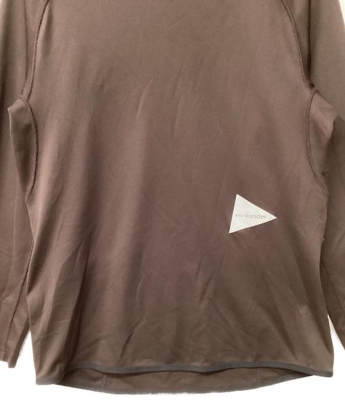 and wander（アンドワンダー）and wander (アンドワンダー) dry jersey LS hoodie ブラウン サイズ:XLの古着・服飾アイテム