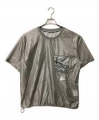 and wanderアンドワンダー）の古着「Silver Mesh Tee」｜グレー