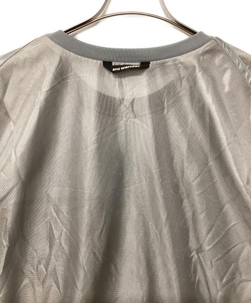 and wander（アンドワンダー）and wander (アンドワンダー) Silver Mesh Tee グレー サイズ:XLの古着・服飾アイテム