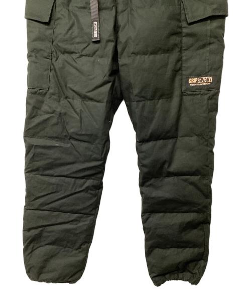 GRIP SWANY（グリップスワニー）GRIP SWANY (グリップスワニー) ファイアプルーフ ダウンパンツ オリーブ サイズ:XLの古着・服飾アイテム