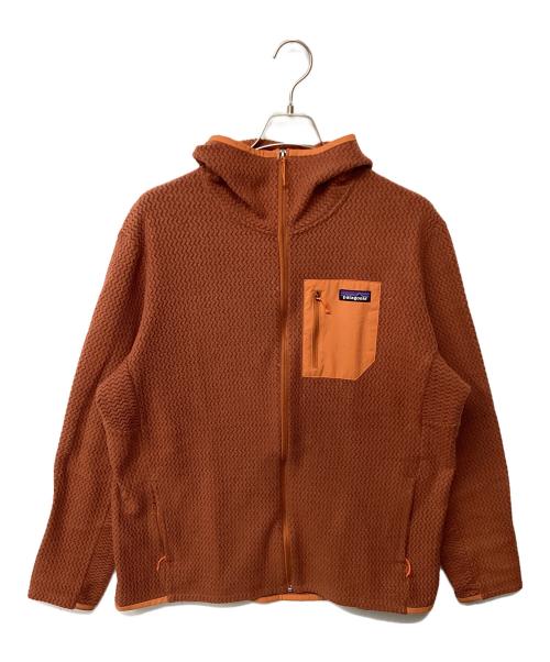 Patagonia（パタゴニア）Patagonia (パタゴニア) R1エア・フルジップ・フーディ（トレッキングウェア) オレンジ サイズ:XLの古着・服飾アイテム