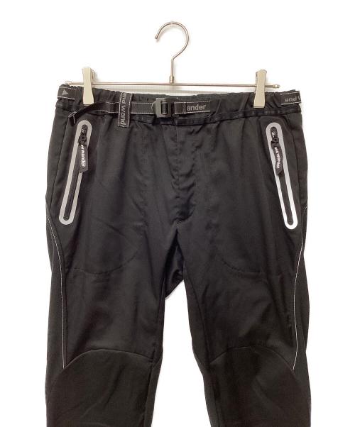 and wander（アンドワンダー）and wander (アンドワンダー) air hold pants ブラック サイズ:Lの古着・服飾アイテム