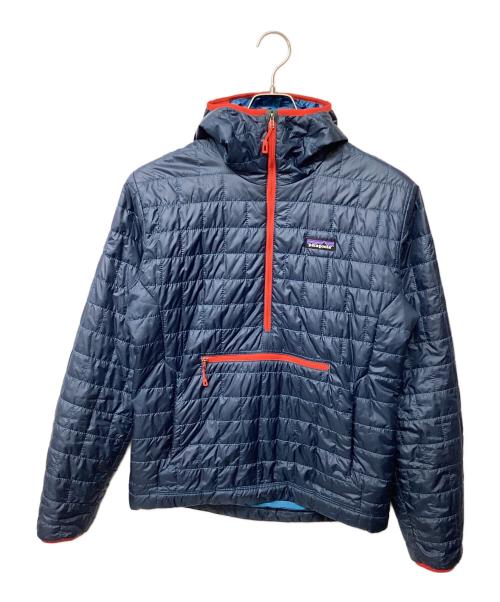 Patagonia（パタゴニア）Patagonia (パタゴニア) ナノ・パフ・ビビー・プルオーバー（トレッキングウェア) ネイビー×レッド サイズ:Sの古着・服飾アイテム