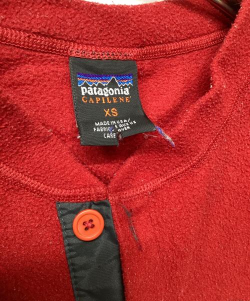 Patagonia（パタゴニア）Patagonia (パタゴニア) キャプリーン・エクスペディションウェイト・ヘンリー レッド サイズ:XSの古着・服飾アイテム