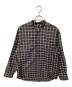 BLACK BRICK（ブラックブリック）の古着「Hybrid Merino Band Collar Shirt（トレッキングウェア)」｜ネイビー×ブラウン