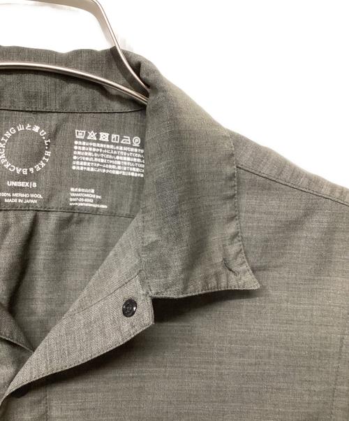 山と道（ヤマトミチ）山と道 (ヤマトミチ) Merino Shirt（トレッキングウェア) グレー サイズ:Sの古着・服飾アイテム