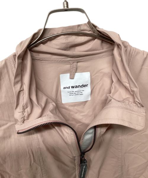 and wander（アンドワンダー）and wander (アンドワンダー) パーテックスウインドベスト ピンク サイズ:Lの古着・服飾アイテム