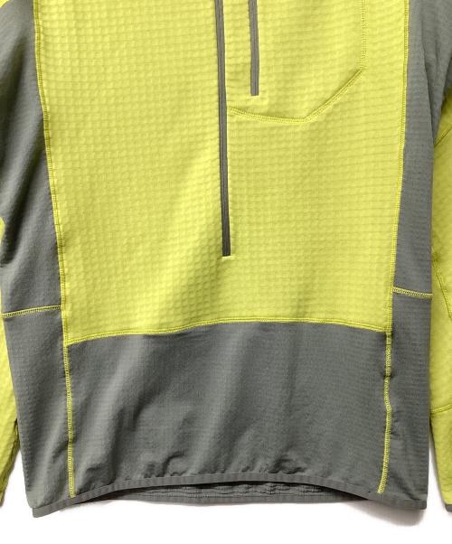 Patagonia（パタゴニア）Patagonia (パタゴニア) R1 プルオーバー フーディ メンズ（トレッキングウェア) イエロー×グレー サイズ:Mの古着・服飾アイテム