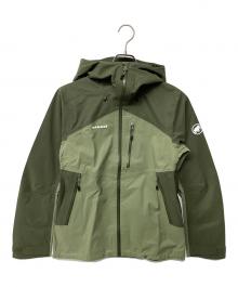 MAMMUT（マムート）の古着「アルト ガイド ハードシェル フーデッド ジャケット（トレッキングウェア/レインウェア)」｜オリーブ