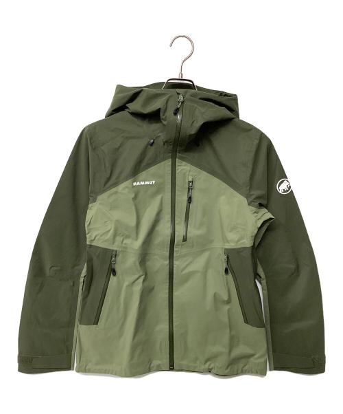 MAMMUT（マムート）MAMMUT (マムート) アルト ガイド ハードシェル フーデッド ジャケット（トレッキングウェア/レインウェア) オリーブ サイズ:Mの古着・服飾アイテム