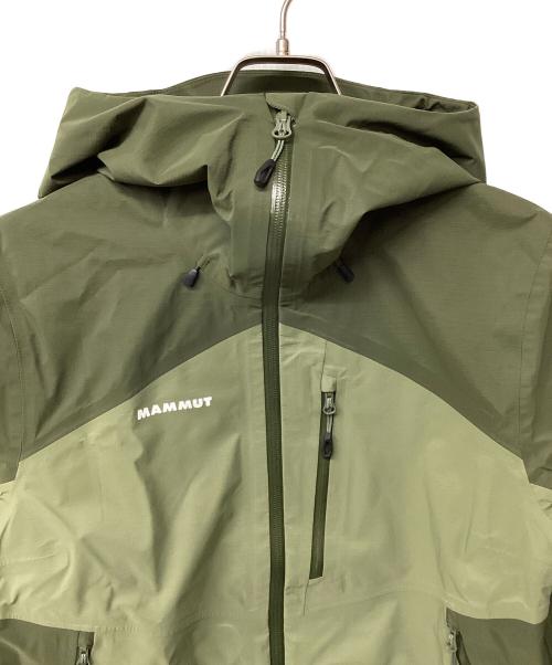 MAMMUT（マムート）MAMMUT (マムート) アルト ガイド ハードシェル フーデッド ジャケット（トレッキングウェア/レインウェア) オリーブ サイズ:Mの古着・服飾アイテム