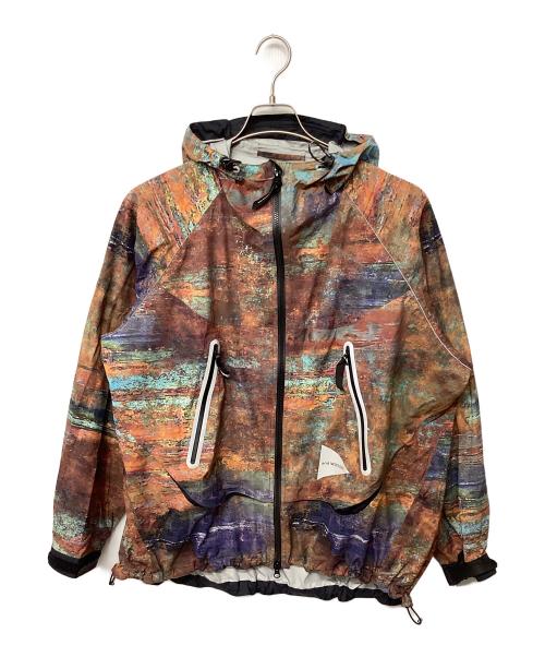 and wander（アンドワンダー）and wander (アンドワンダー) Pertex Printed Rain Jacket（トレッキングウェア/レインウェア) マルチカラー サイズ:Lの古着・服飾アイテム