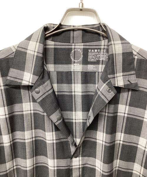 山と道（ヤマトミチ）山と道 (ヤマトミチ) Merino Short Sleeve Shirt（トレッキングウェア) グレー サイズ:Mの古着・服飾アイテム