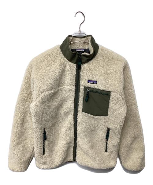 Patagonia（パタゴニア）Patagonia (パタゴニア) クラシック・レトロX・ジャケット ホワイト×グリーン サイズ:Mの古着・服飾アイテム