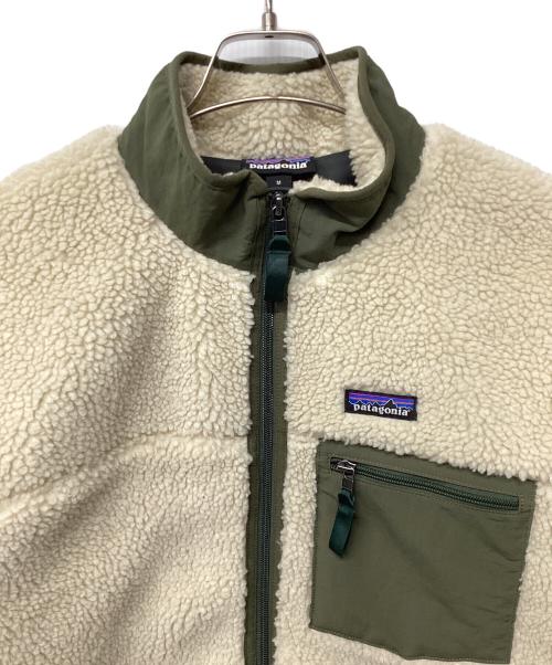 Patagonia（パタゴニア）Patagonia (パタゴニア) クラシック・レトロX・ジャケット ホワイト×グリーン サイズ:Mの古着・服飾アイテム
