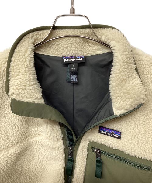 Patagonia（パタゴニア）Patagonia (パタゴニア) クラシック・レトロX・ジャケット ホワイト×グリーン サイズ:Mの古着・服飾アイテム
