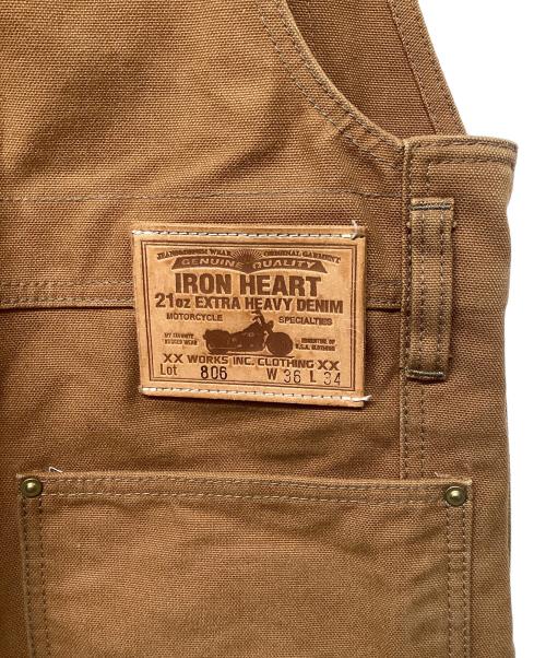 IRON HEART（アイアンハート）IRON HEART (アイアンハート) ベビーダック ダブルニ-オーバーオール ブラウン サイズ:W36×L34の古着・服飾アイテム