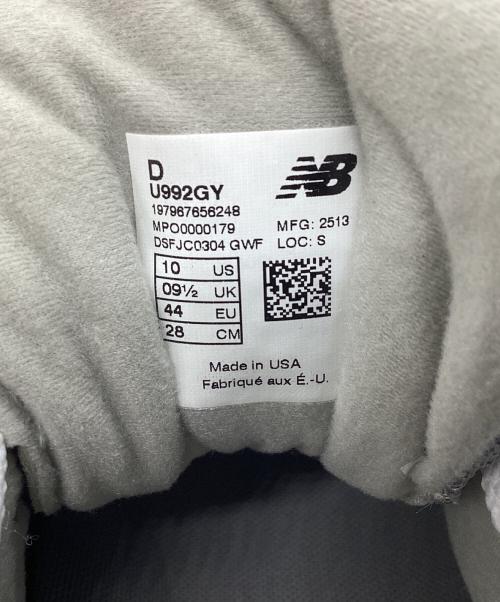 NEW BALANCE（ニューバランス）NEW BALANCE (ニューバランス) U992GY グレー サイズ:28cmの古着・服飾アイテム