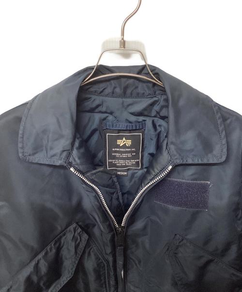 ALPHA INDUSTRIES INC.（アルファインダストリーズ）ALPHA INDUSTRIES INC. (アルファインダストリーズ) CWU-45/P フライトジャケット ネイビー サイズ:Mの古着・服飾アイテム