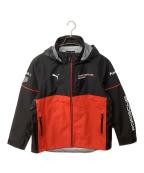 PUMA×ポルシェモータースポーツプーマ×）の古着「Team Rain Jacket（トレッキングウェア/レインウェア)」｜レッド×ブラック