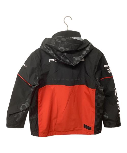 PUMA（プーマ）PUMA (プーマ) ポルシェモータースポーツ Team Rain Jacket（トレッキングウェア/レインウェア) レッド×ブラック サイズ:Mの古着・服飾アイテム