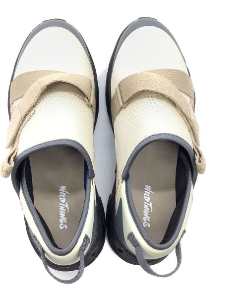 WILD THINGS（ワイルドシングス）WILD THINGS (ワイルドシングス) ストラップ付きモックシューズ ベージュ サイズ:26cmの古着・服飾アイテム