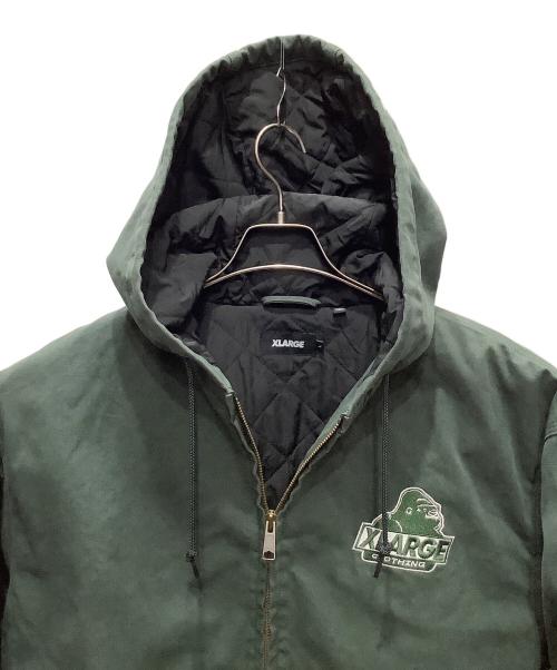 X-LARGE（エクストララージ）X-LARGE (エクストララージ) OLD OG HOODED WORK JACKET グリーン サイズ:SIZE Lの古着・服飾アイテム