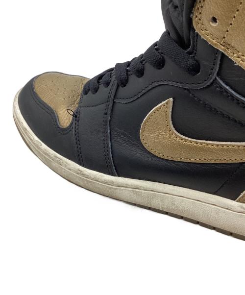 NIKE（ナイキ）NIKE (ナイキ) エア ジョーダン 1 ハイ OG ブラック×ゴールド サイズ:SIZE 29cmの古着・服飾アイテム