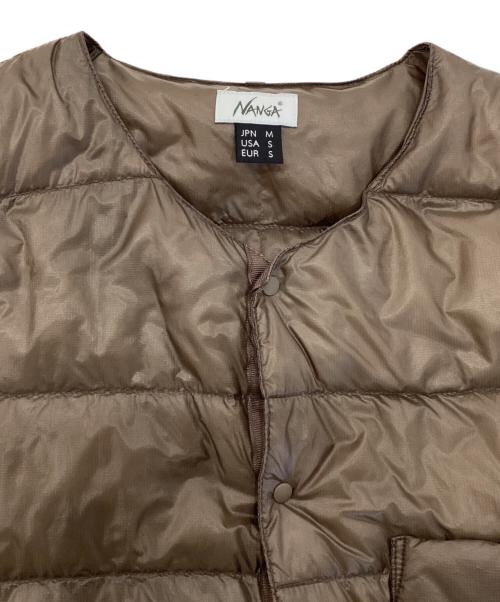 NANGA（ナンガ）NANGA (ナンガ) BLUESTORM (ブルーストーム) NNER DOWN CARDIGAN DETACHABLE SLEEVE ブラウン サイズ:Mの古着・服飾アイテム