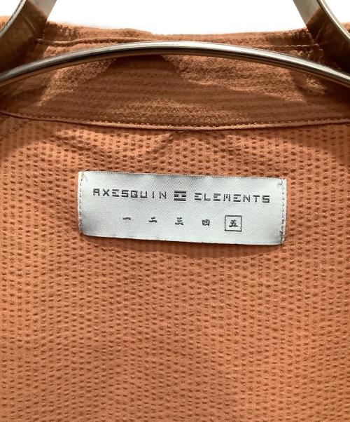 AXESQUIN ELEMENTS（アクシーズクイン エレメンツ）AXESQUIN ELEMENTS (アクシーズクイン エレメンツ) シアサッカーのショートカラーシャツ オレンジ サイズ:SIZE 五の古着・服飾アイテム