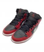 NIKEナイキ）の古着「エアジョーダン1 ミッド」｜レッド×ブラック