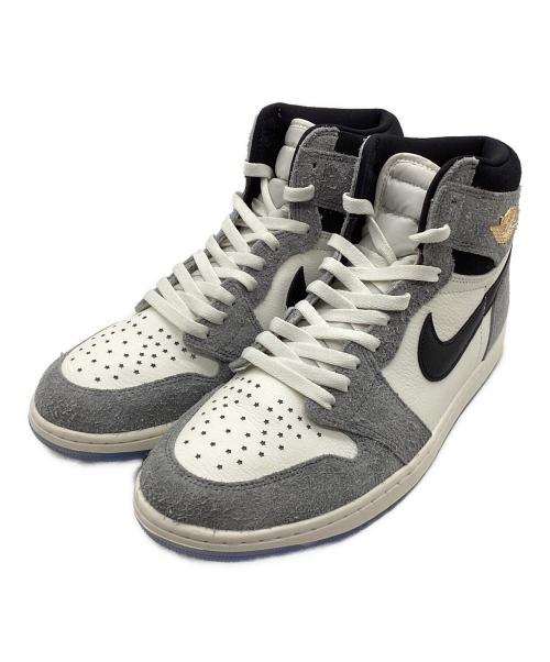 NIKE（ナイキ）NIKE (ナイキ) エア ジョーダン 1 レトロ HIGH グレー×ホワイト サイズ:SIZE 30cmの古着・服飾アイテム