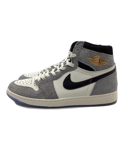 NIKE（ナイキ）NIKE (ナイキ) エア ジョーダン 1 レトロ HIGH グレー×ホワイト サイズ:SIZE 30cmの古着・服飾アイテム