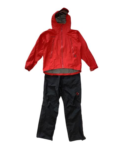 MAMMUT（マムート）MAMMUT (マムート) プロシェルサンダーストームレインスーツ レッド×ブラック サイズ:SIZE Lの古着・服飾アイテム