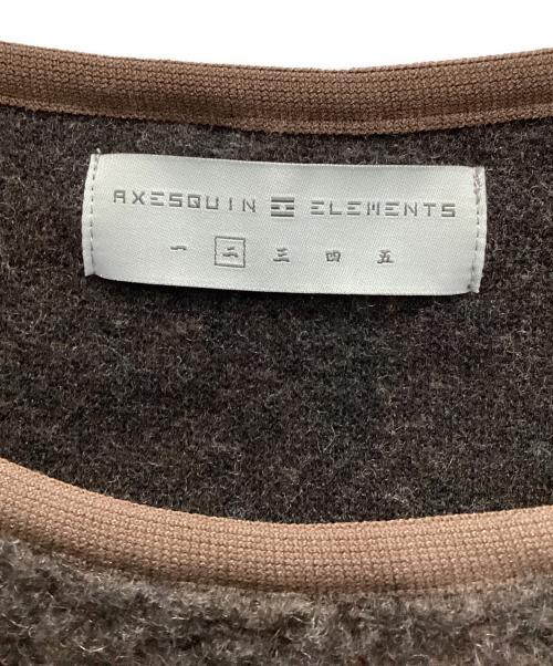 AXESQUIN ELEMENTS（アクシーズクイン エレメンツ）AXESQUIN ELEMENTS (アクシーズクイン エレメンツ) パイルモッサーのベスト ブラウン サイズ:SIZE 二の古着・服飾アイテム