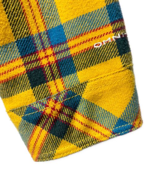 Columbia（コロンビア）Columbia (コロンビア) フォウルピナクル ロングスリーブシャツ イエロー×ブルー サイズ:Mの古着・服飾アイテム