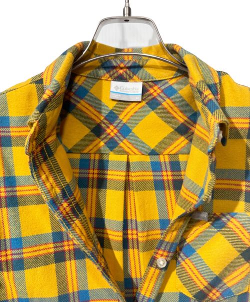 Columbia（コロンビア）Columbia (コロンビア) フォウルピナクル ロングスリーブシャツ イエロー×ブルー サイズ:Mの古着・服飾アイテム