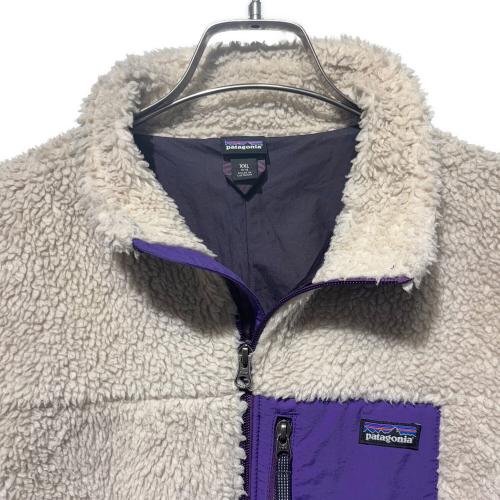 Patagonia（パタゴニア）Patagonia (パタゴニア) キッズレトロＸジャケット ホワイト×パープル サイズ:SIZE XXLの古着・服飾アイテム