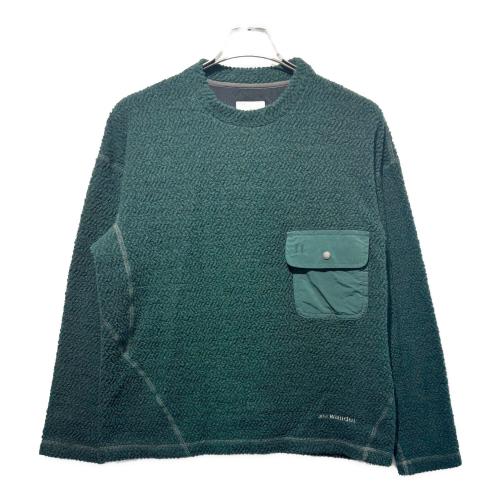 and wander（アンドワンダー）and wander (アンドワンダー) re wool JQ crew neck グリーン サイズ:SIZE Mの古着・服飾アイテム