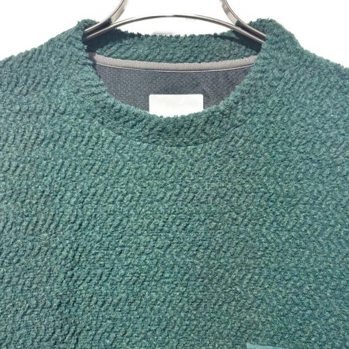 and wander（アンドワンダー）and wander (アンドワンダー) re wool JQ crew neck グリーン サイズ:SIZE Mの古着・服飾アイテム